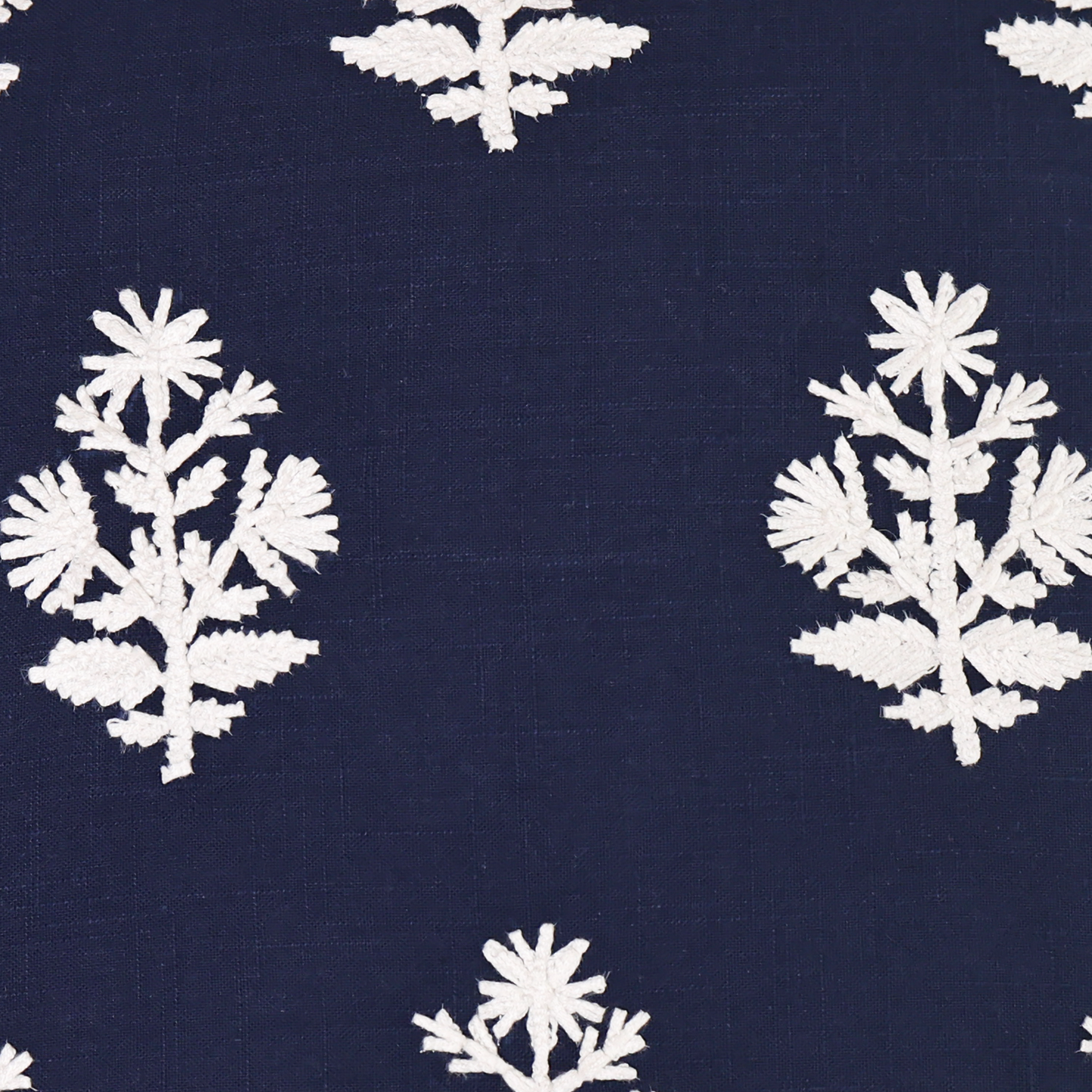 Bluebell Embroidered Cotton Cushion