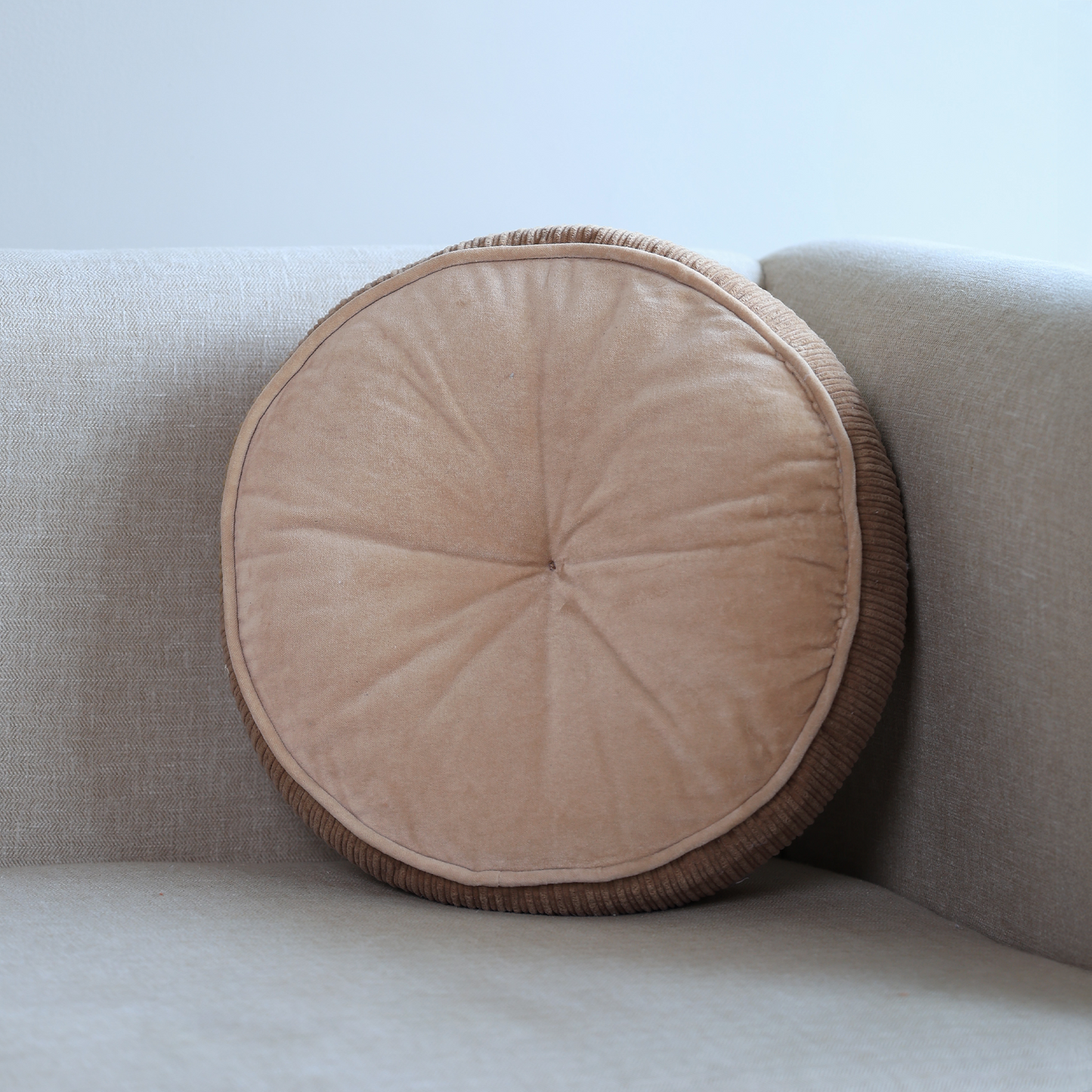 Peach Glory Cotton Velvet Cushion