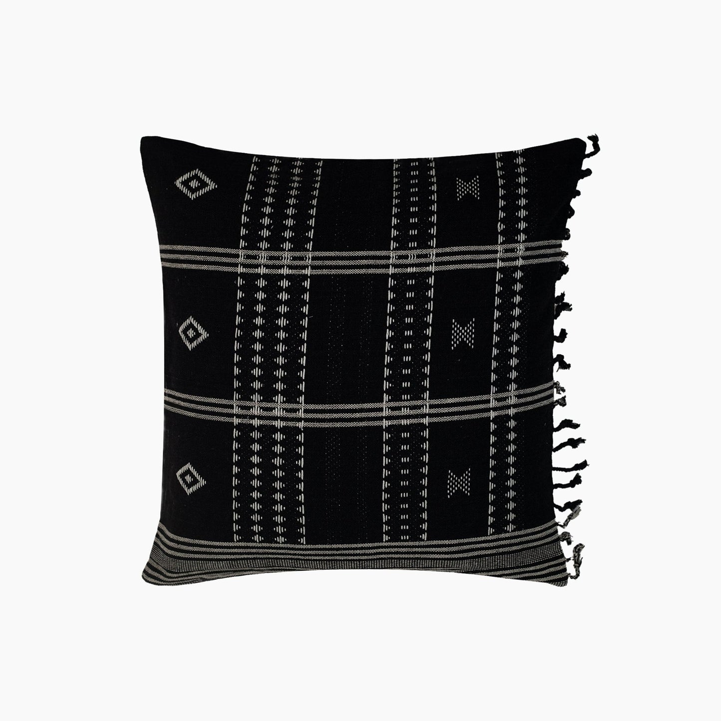Siyali Black Cotton Cushion
