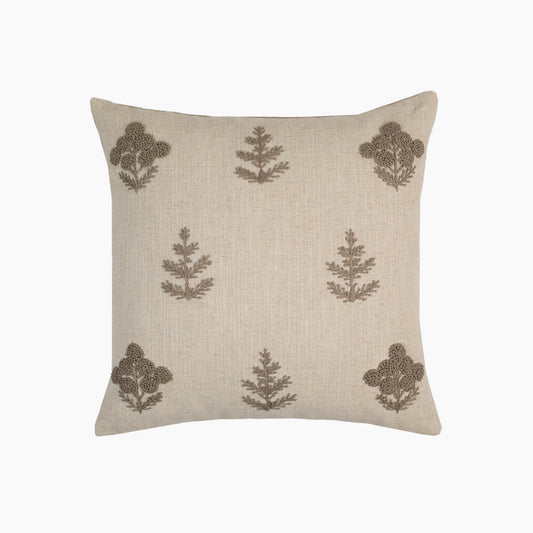 Denzel Olive Green Cotton-Linen Cushion