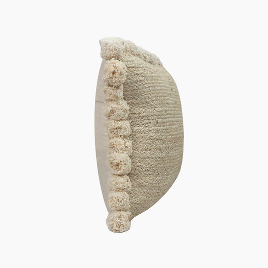 Adrian Braided Jute-Cotton Cushion