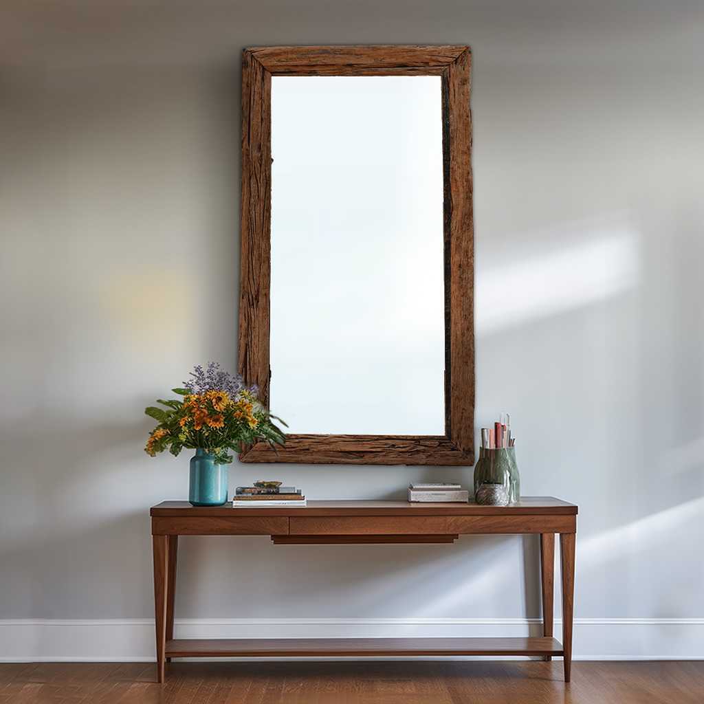 Amber Wood Mirror Frame