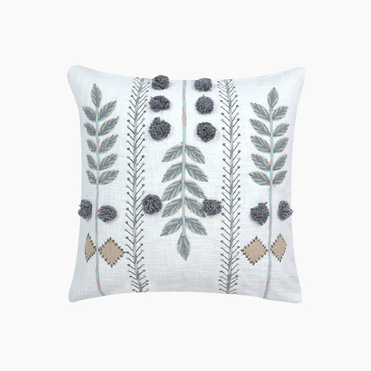 Gianna Fresh Embroidered Cotton Cushion