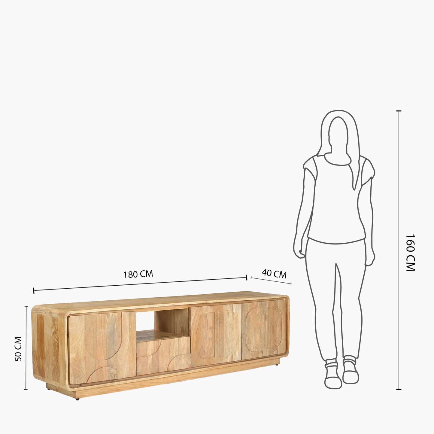 Ashford Three Door Media Unit
