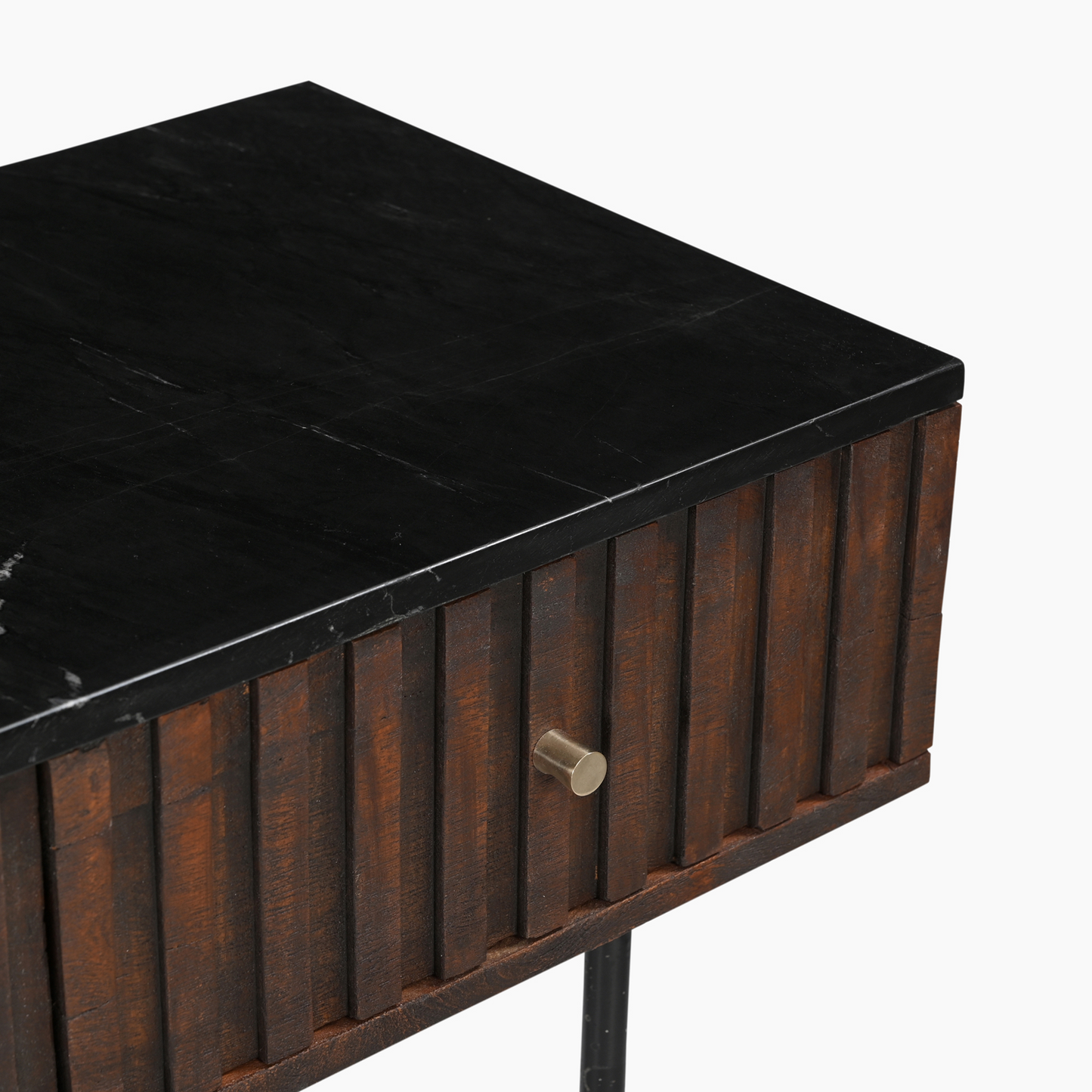 Derek Marble Top Three Drawer Console Table