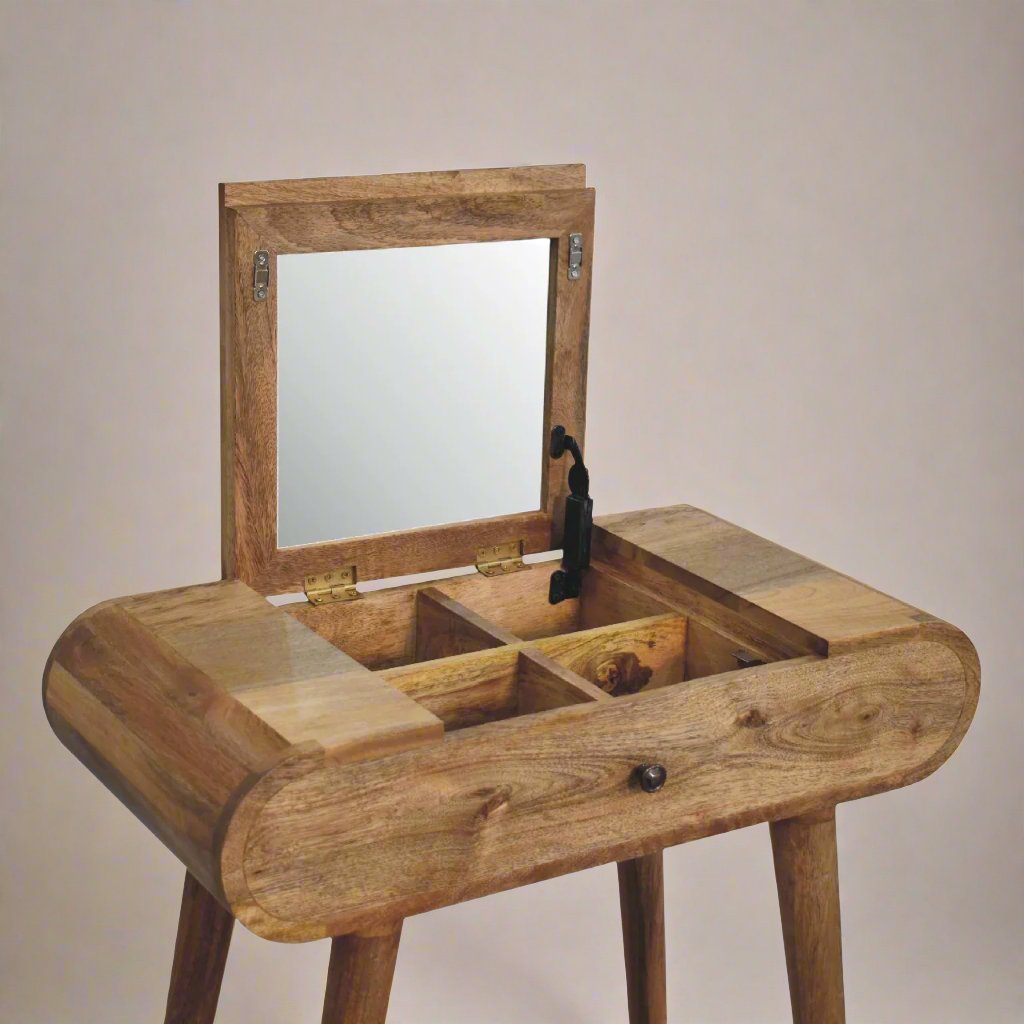 Mini Oak-ish Round Dressing Table