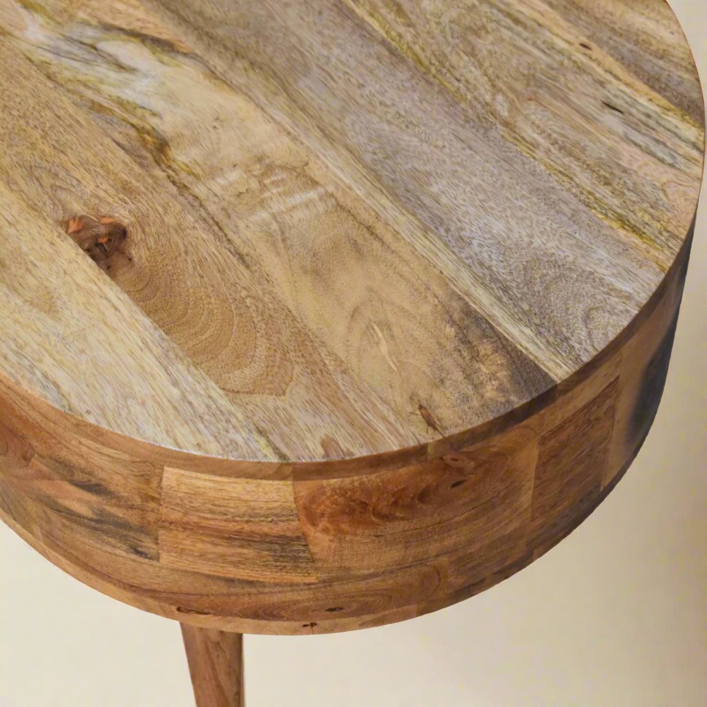 Mini Oak-ish Rounded Coffee Table
