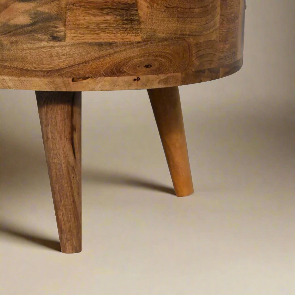 Mini Oak-ish Rounded Coffee Table