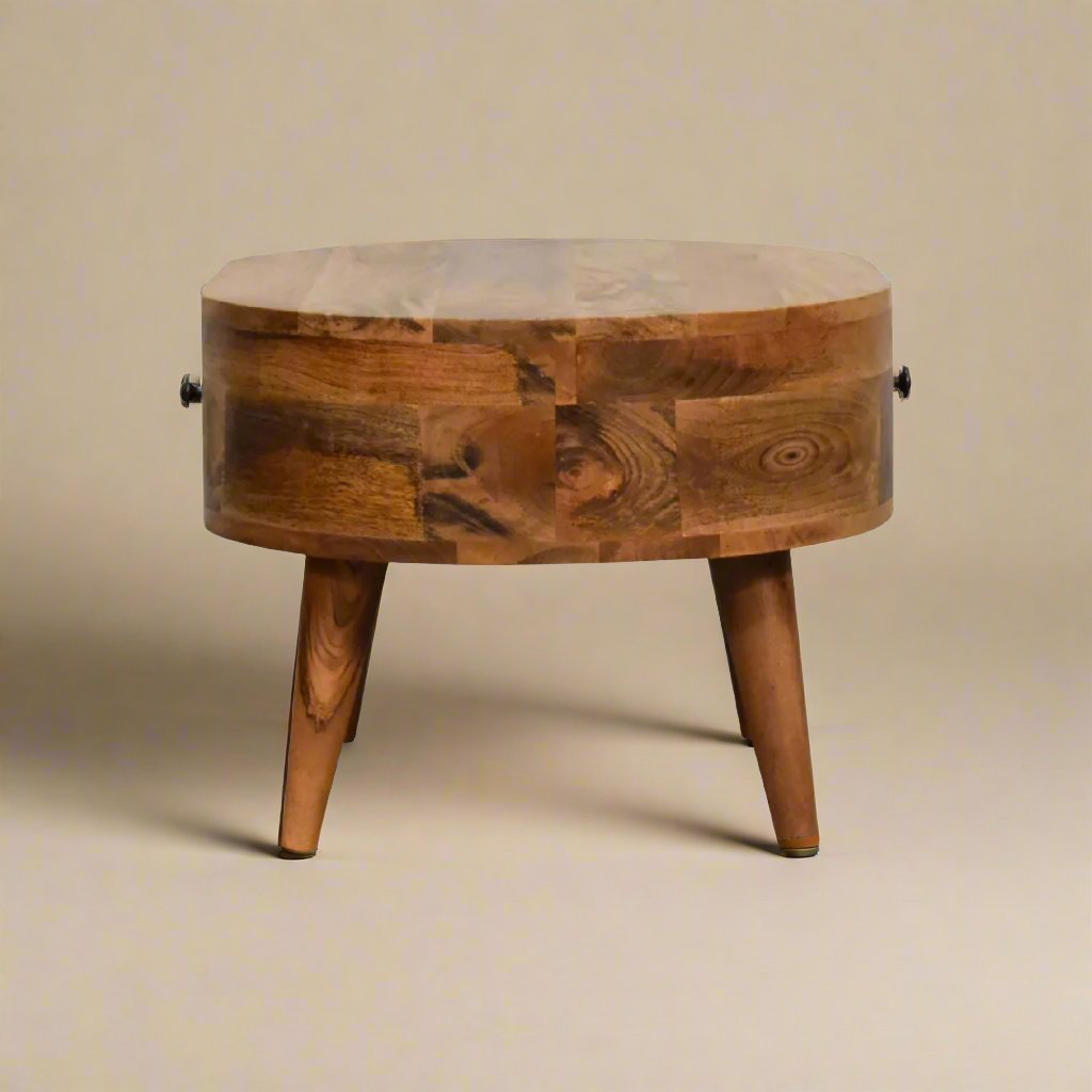 Mini Oak-ish Rounded Coffee Table