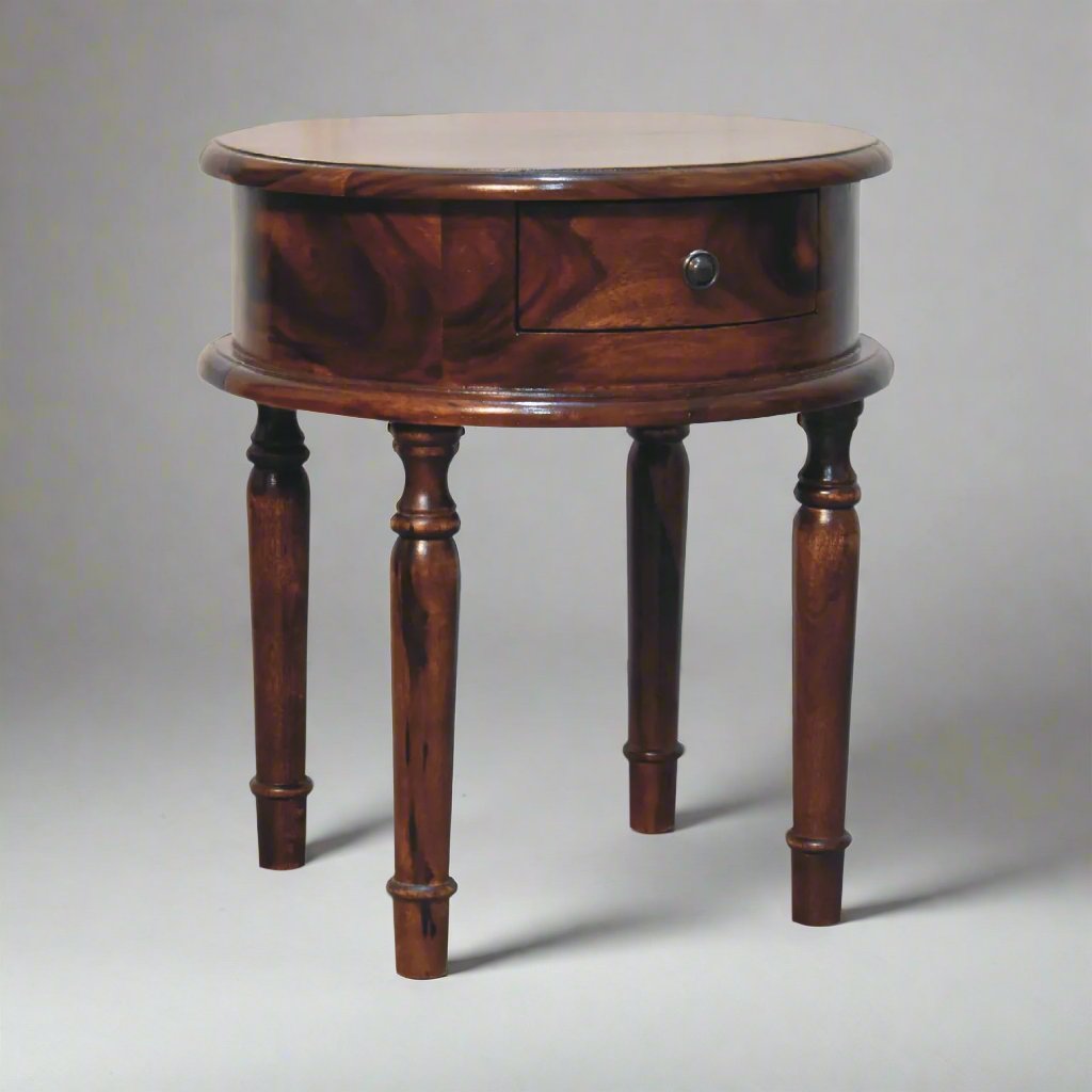 Honey finish Turned Leg Bedside