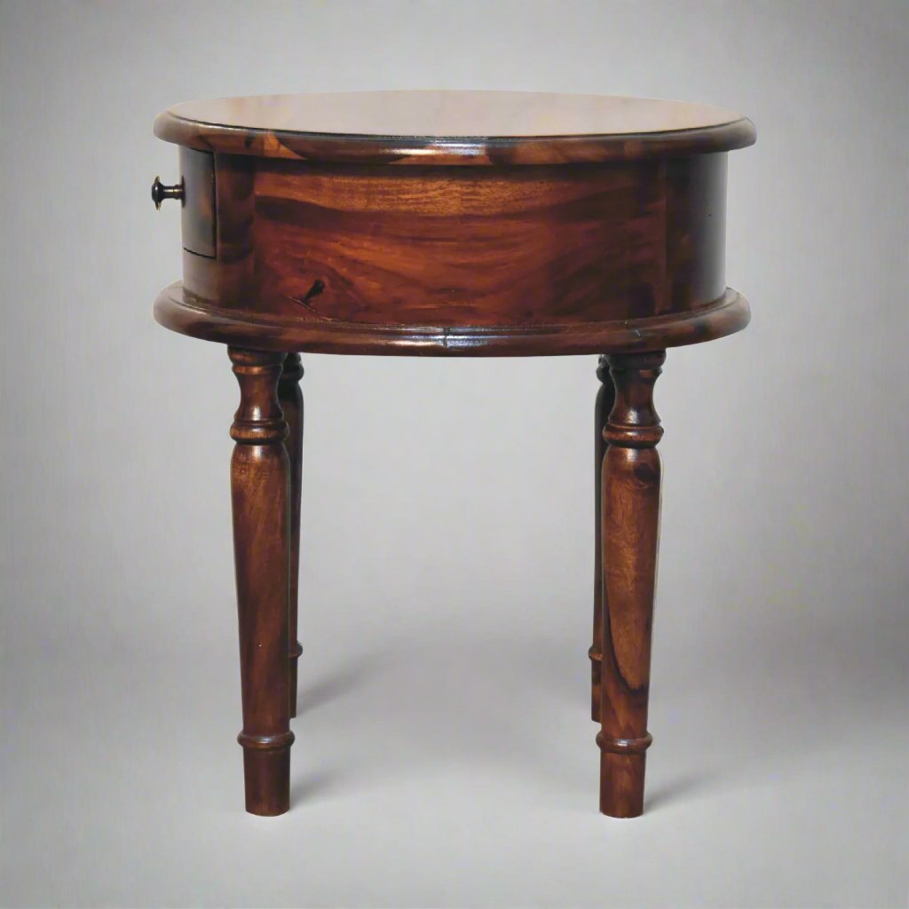 Honey finish Turned Leg Bedside