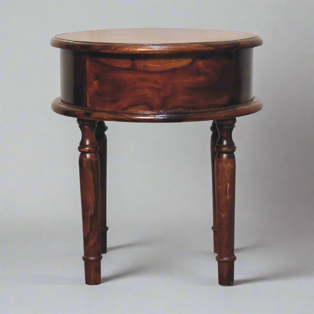 Honey finish Turned Leg Bedside