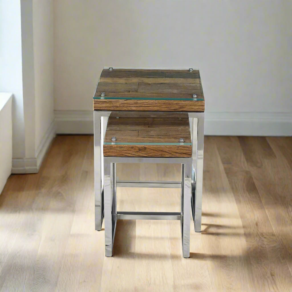 Gerald Reclaimed Wood Nesting End Tables