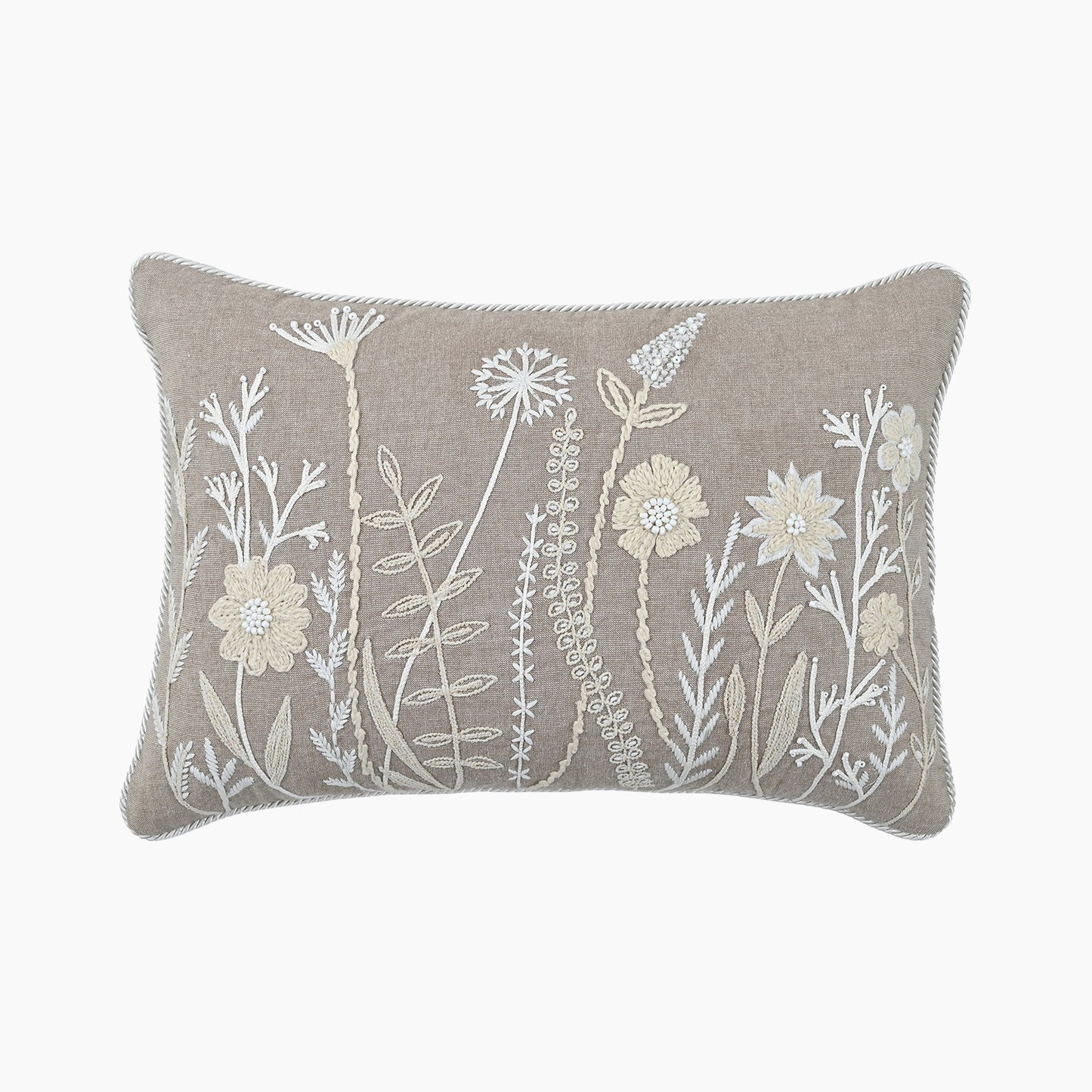 SpringTime Cotton Embroidered Cushion