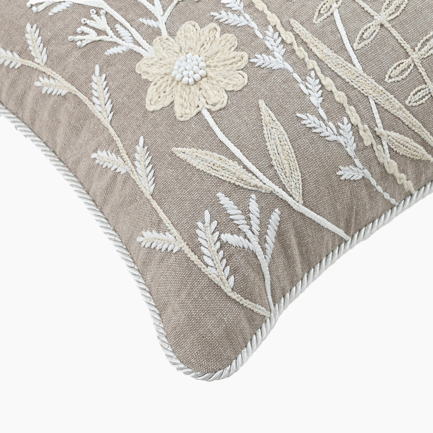 SpringTime Cotton Embroidered Cushion