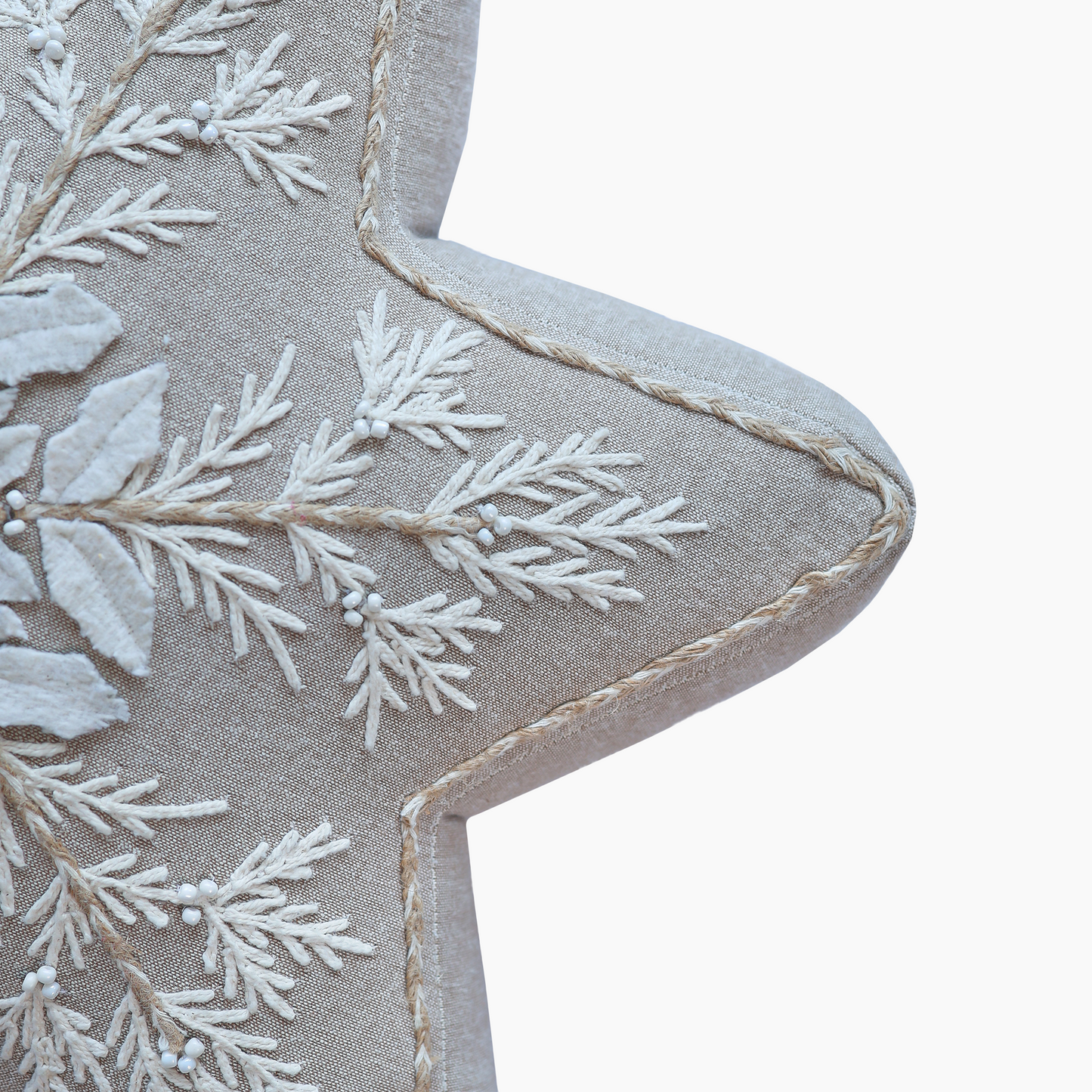 Joyful Star Cotton Chambray Cushion