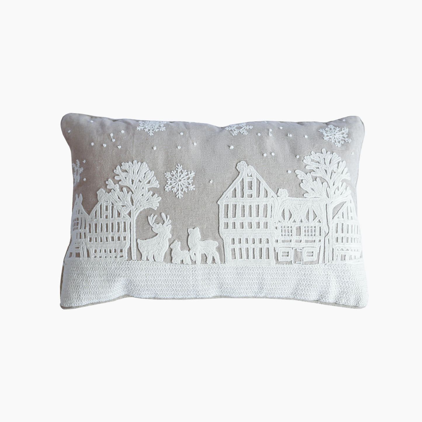 Festive Glow Cotton Chambray Cushion