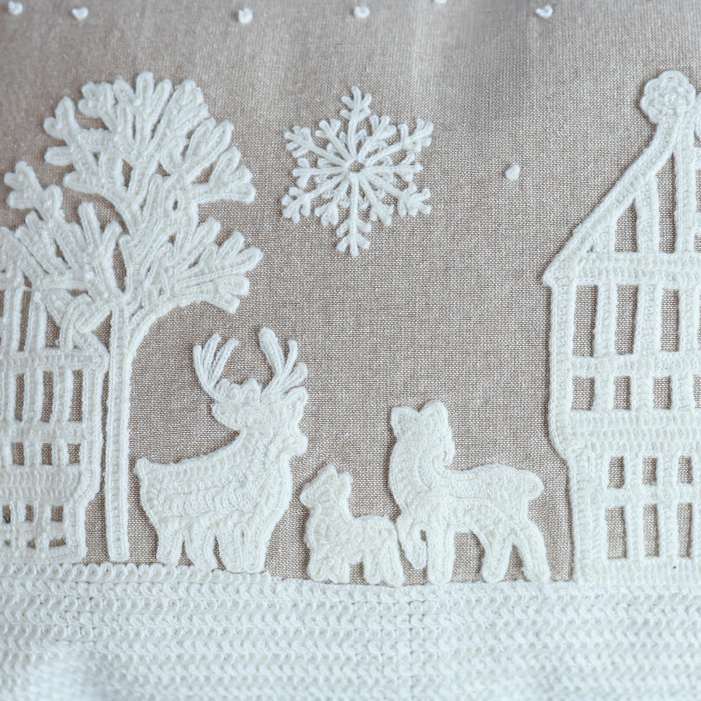 Festive Glow Cotton Chambray Cushion
