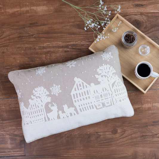 Festive Glow Cotton Chambray Cushion