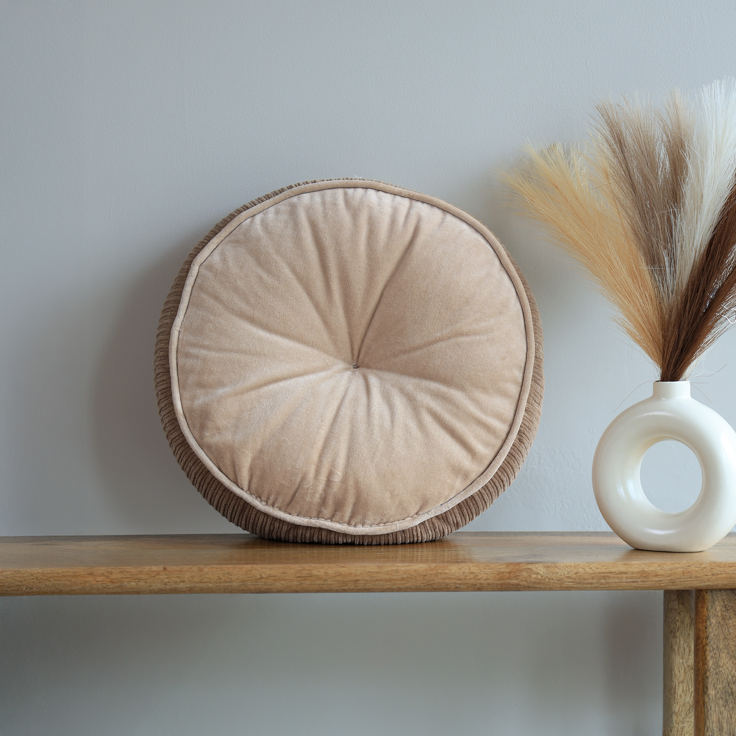 Peach Glory Cotton Velvet Cushion