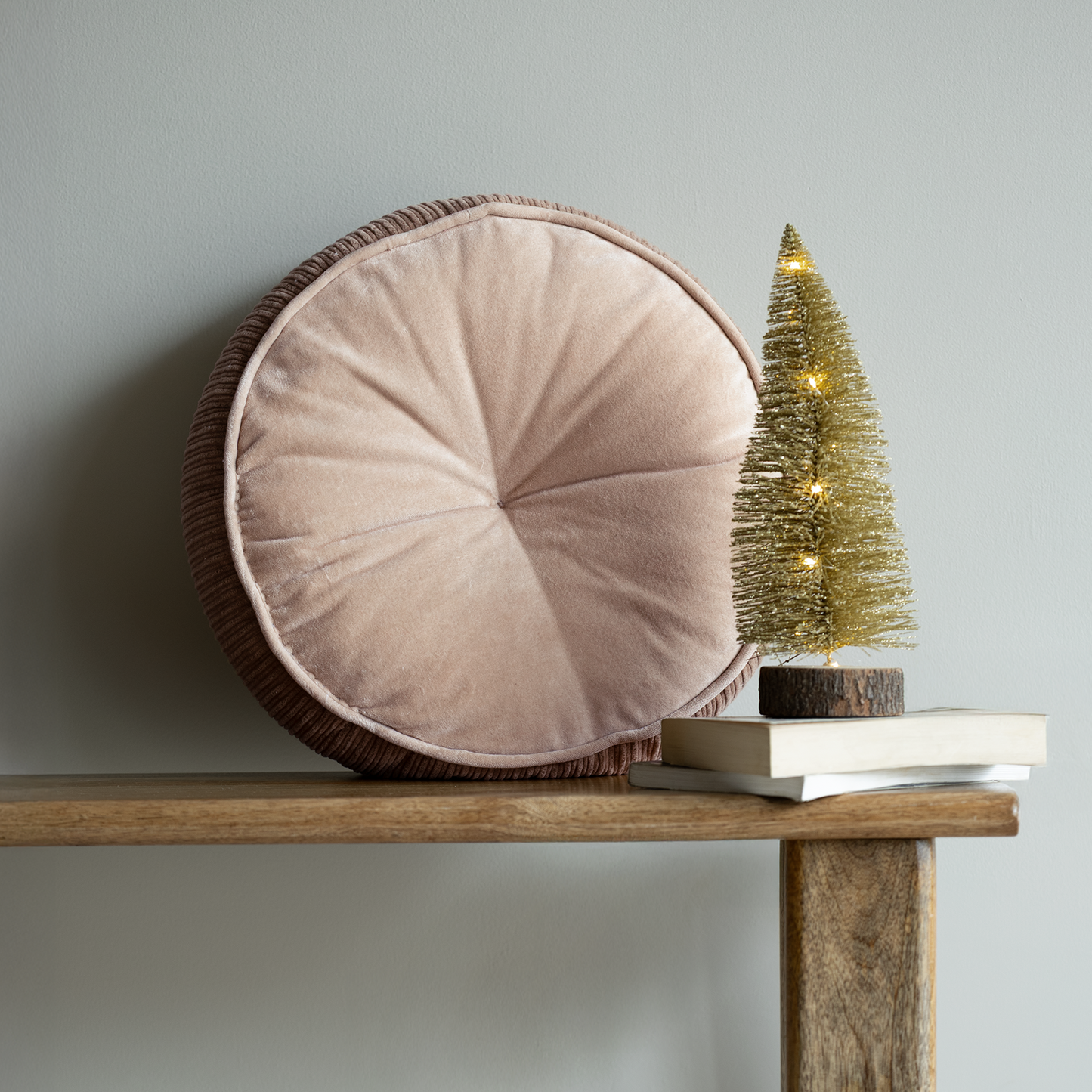 Peach Glory Cotton Velvet Cushion