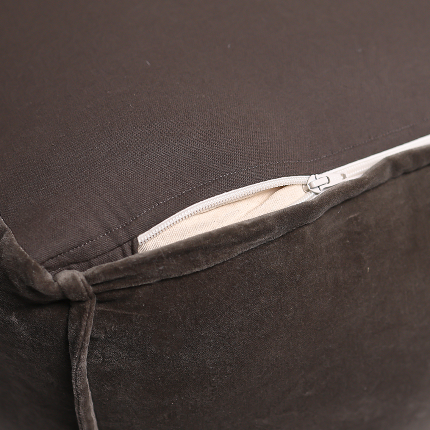 Tomos Brown Cotton Pouffe