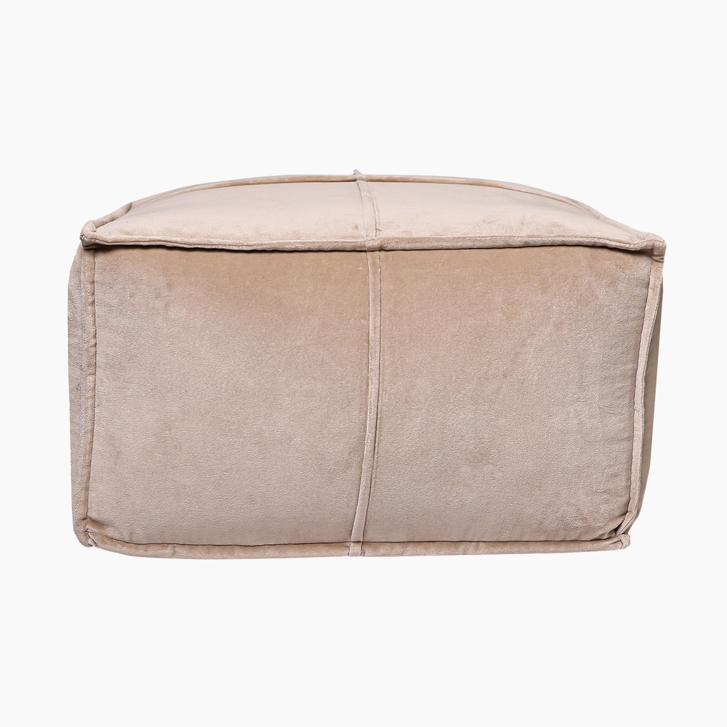 Tomos Beige Cotton Pouffe