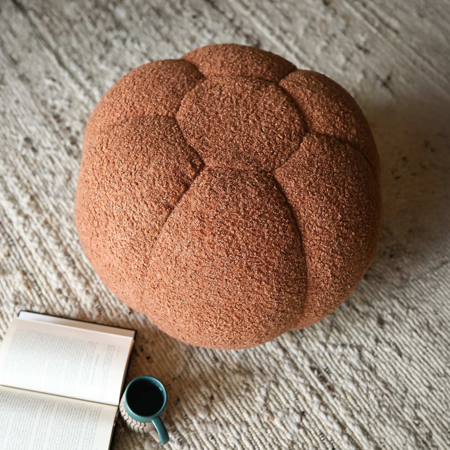 Ayrian Rust Pouffe