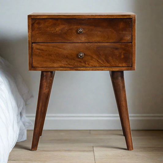 Chestnut Modern Solid Wood Bedside