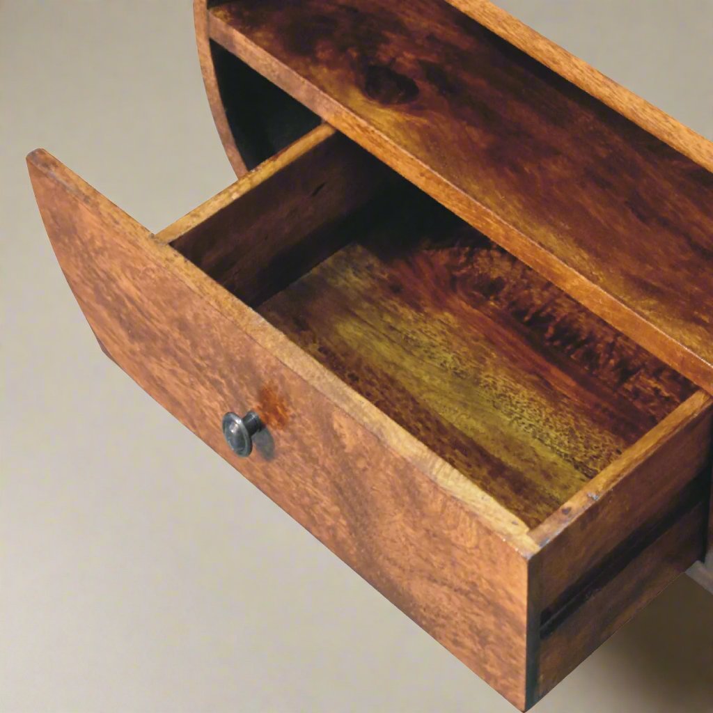 Chestnut Circular TV Stand