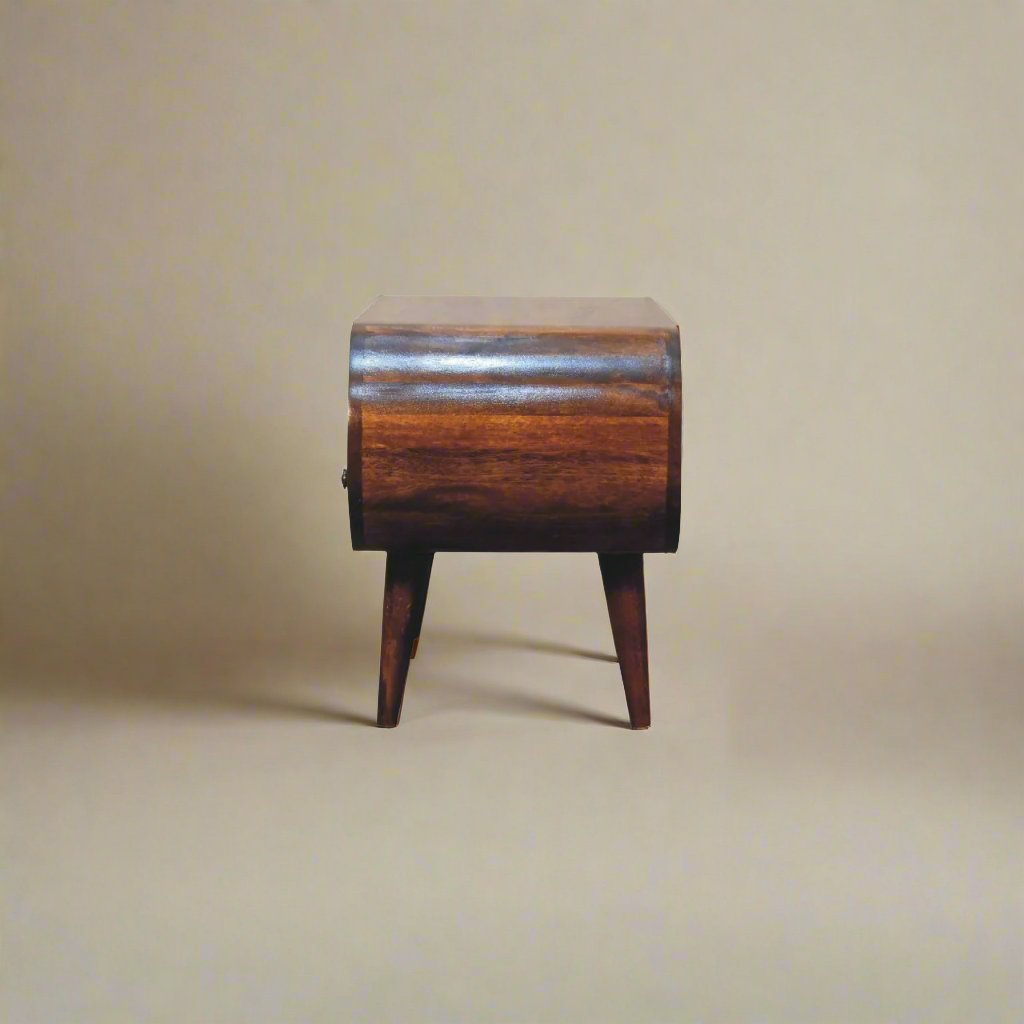 Chestnut Circular TV Stand